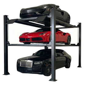 Tripple Stacker 3-Car Lift For Vertical Garage Parking | 8,000–9,000 LB Capacity