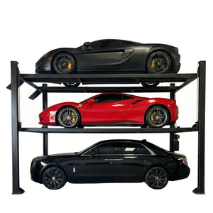 Tripple Stacker 3-Car Lift For Vertical Garage Parking | 8,000–9,000 LB Capacity