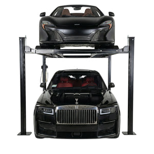 Oasis 4-Post Car Lift Narrow 9000 LBS | 110V | Free Casters & Ramps Included
